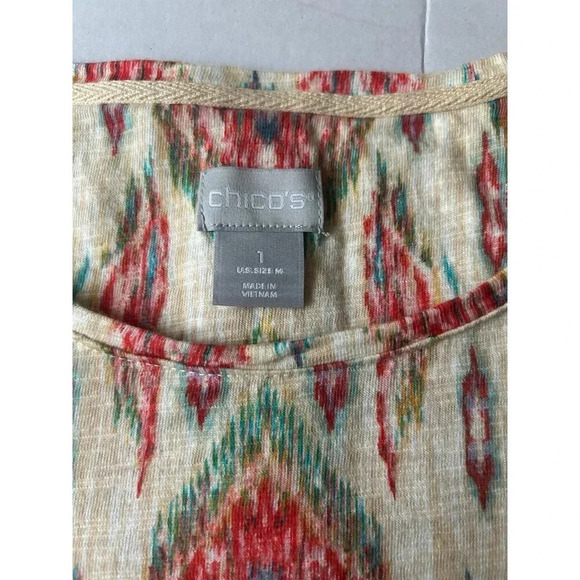 Chico's Women's T-Shirt Southwestern Aztec print - Picture 3 of 5